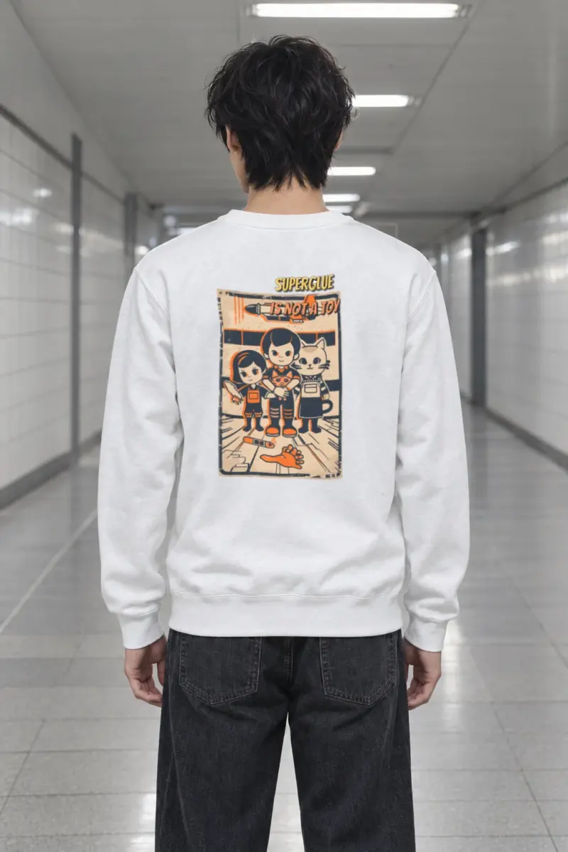 "Superglue Is Not A Toy" Heavy Blend Unisex Crewneck Sweatshirt