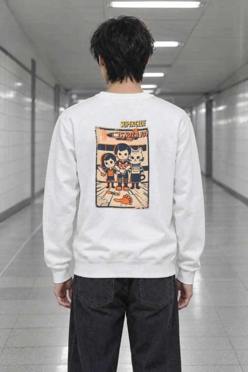 "Superglue Is Not A Toy" Heavy Blend Unisex Crewneck Sweatshirt