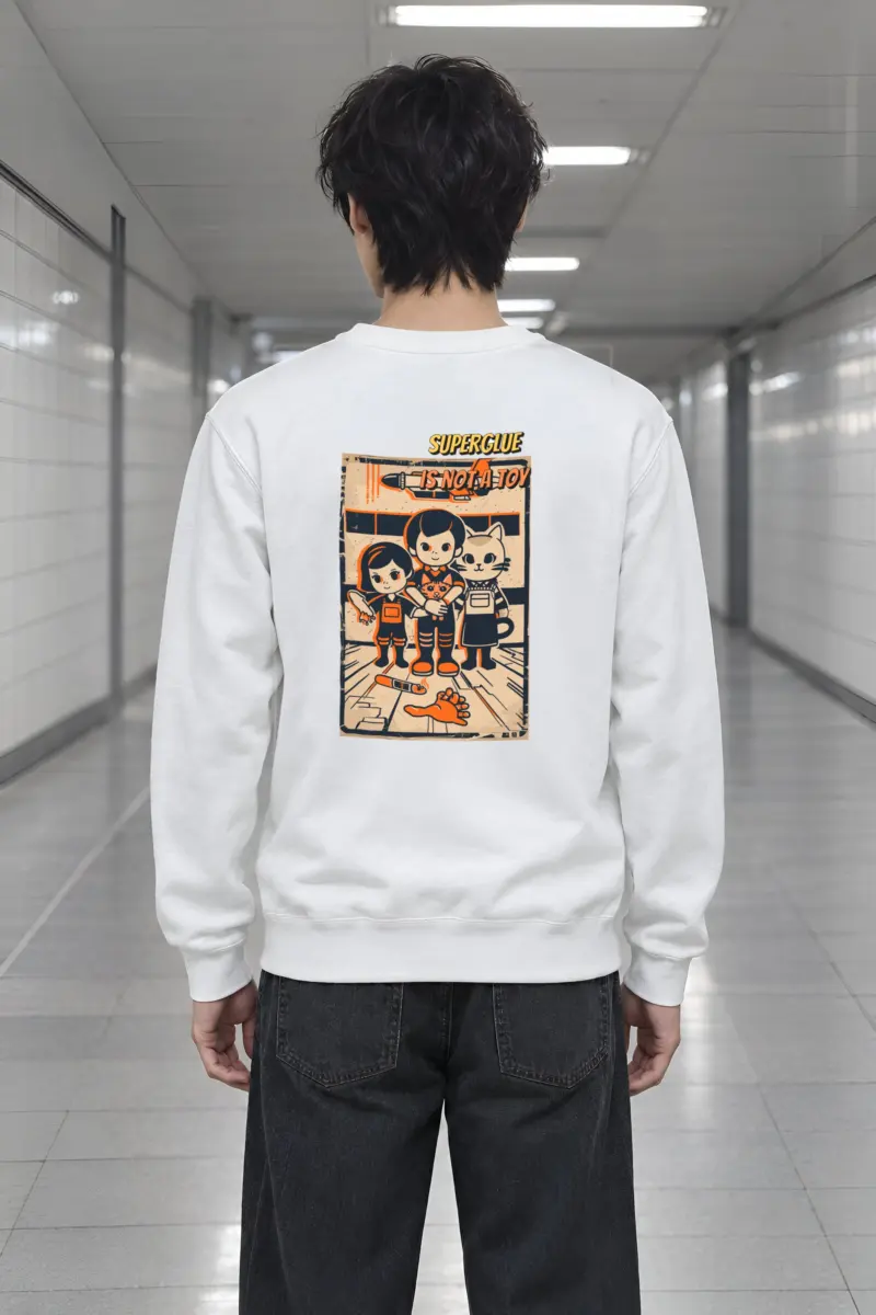 "Superglue Is Not A Toy" Heavy Blend Unisex Crewneck Sweatshirt