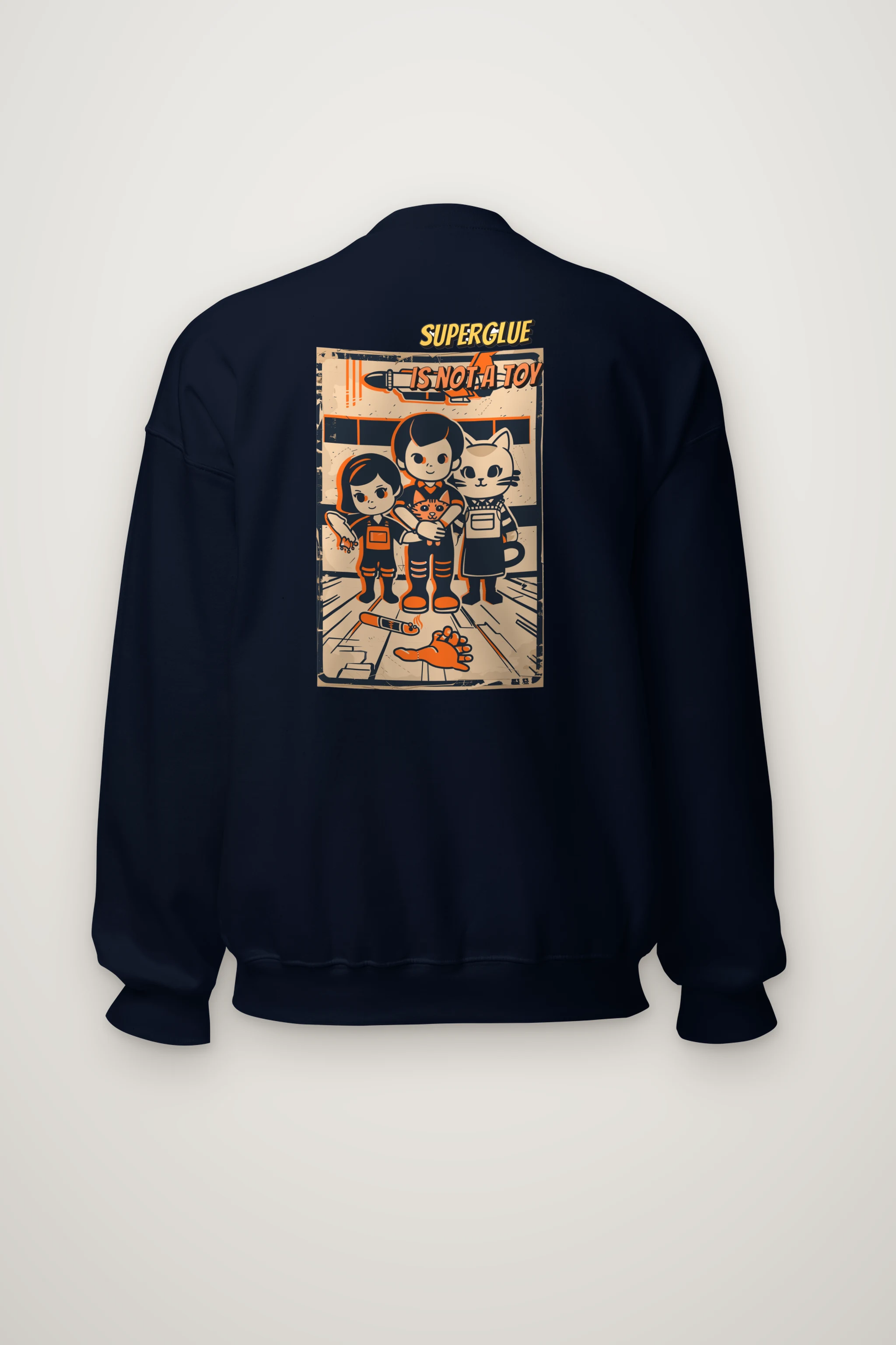 "Superglue Is Not A Toy" Heavy Blend Unisex Crewneck Sweatshirt