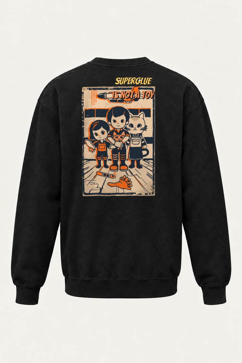 "Superglue Is Not A Toy" Heavy Blend Unisex Crewneck Sweatshirt | Gildan 18000