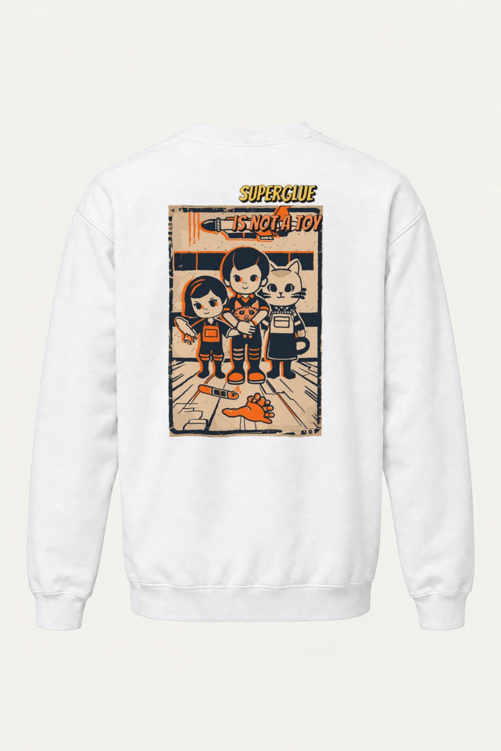 "Superglue Is Not A Toy" Heavy Blend Unisex Crewneck Sweatshirt | Gildan 18000