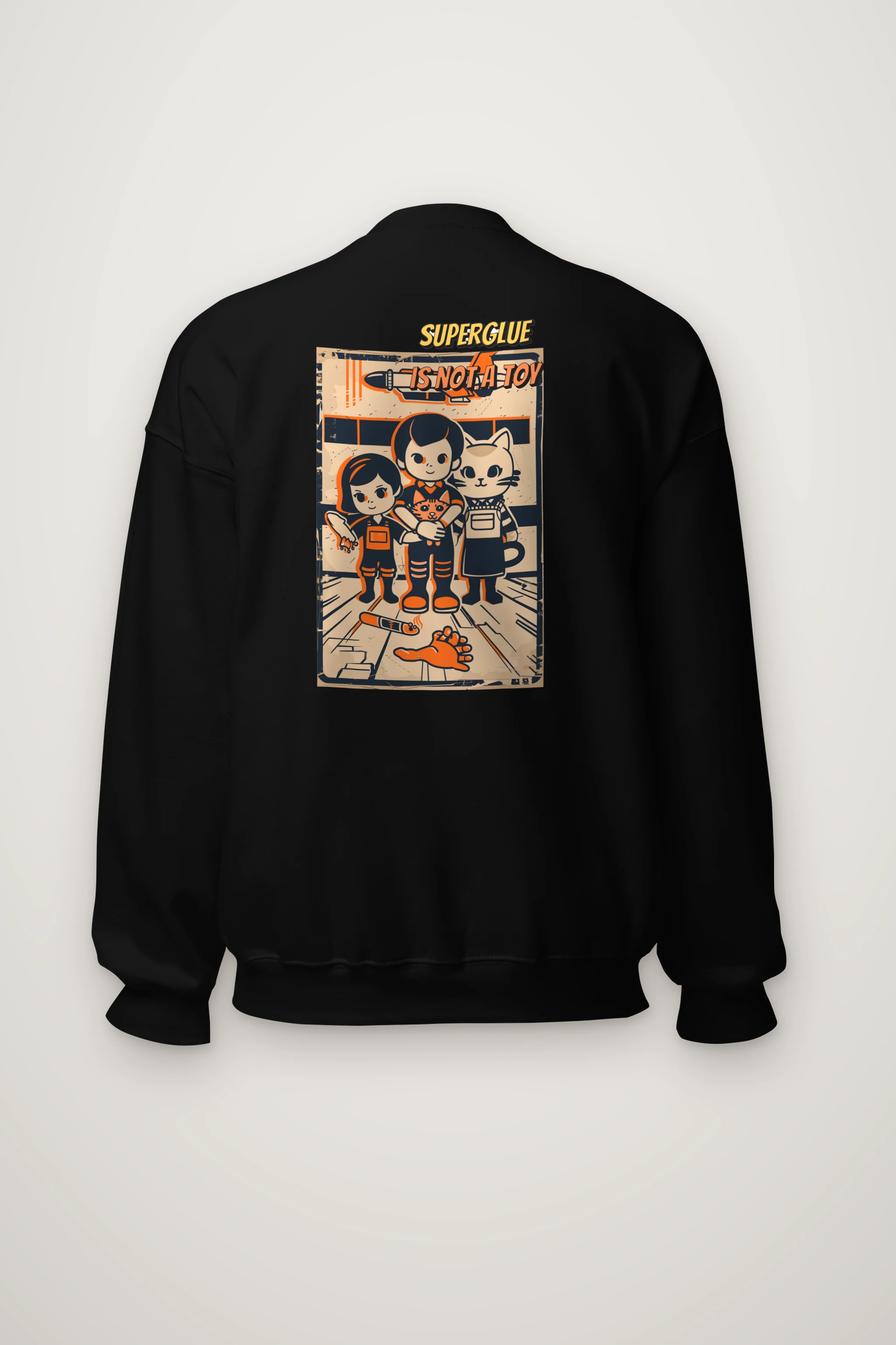 "Superglue Is Not A Toy" Heavy Blend Unisex Crewneck Sweatshirt