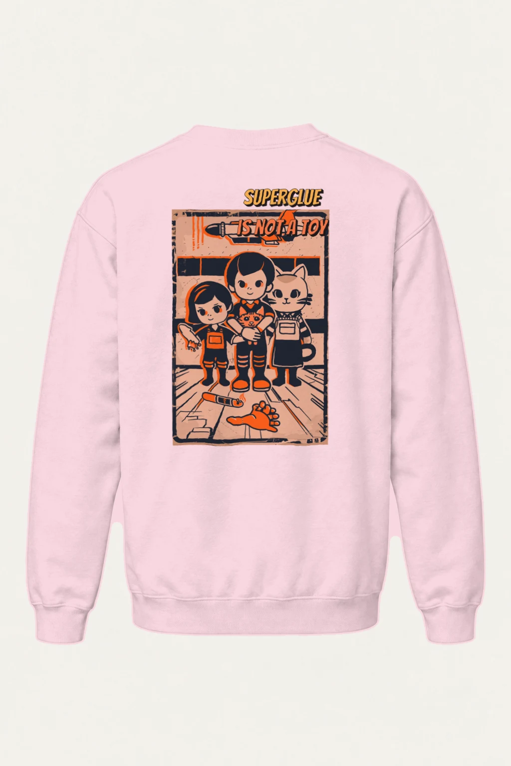 "Superglue Is Not A Toy" Heavy Blend Unisex Crewneck Sweatshirt | Gildan 18000