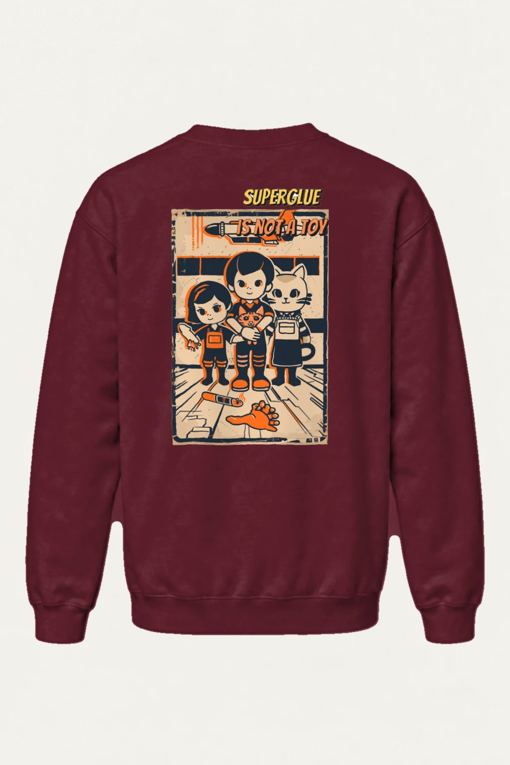 "Superglue Is Not A Toy" Heavy Blend Unisex Crewneck Sweatshirt | Gildan 18000