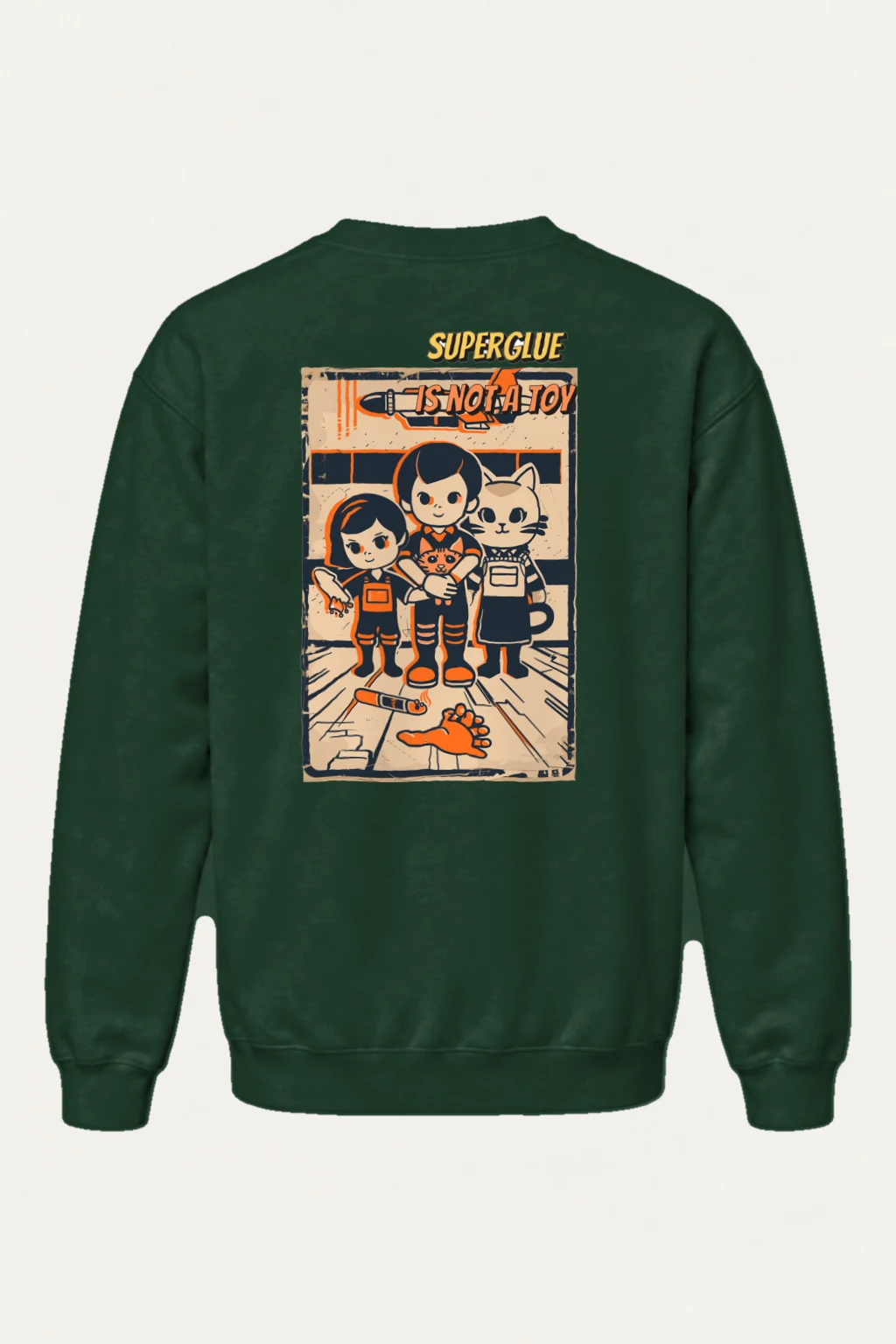 "Superglue Is Not A Toy" Heavy Blend Unisex Crewneck Sweatshirt | Gildan 18000