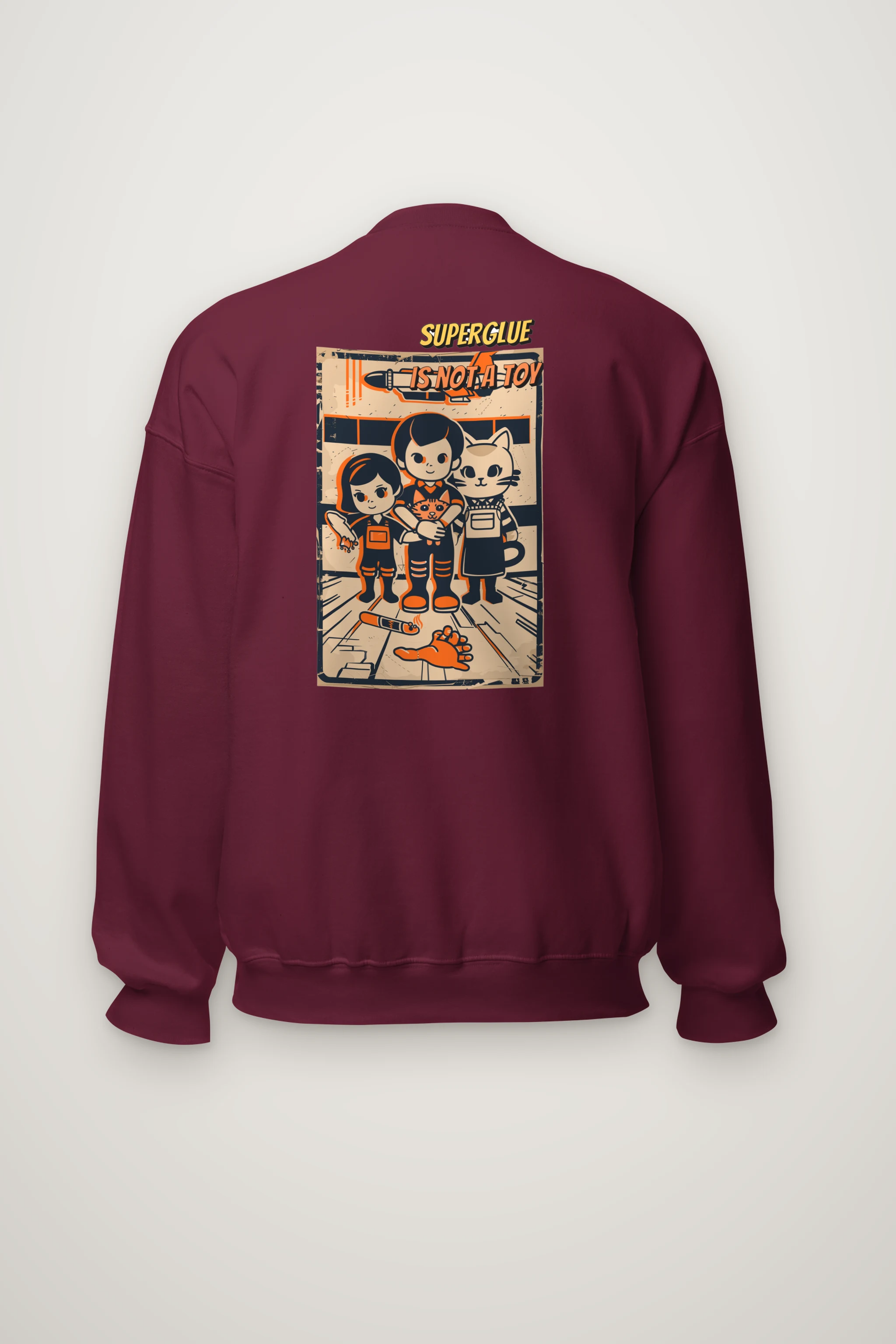"Superglue Is Not A Toy" Heavy Blend Unisex Crewneck Sweatshirt