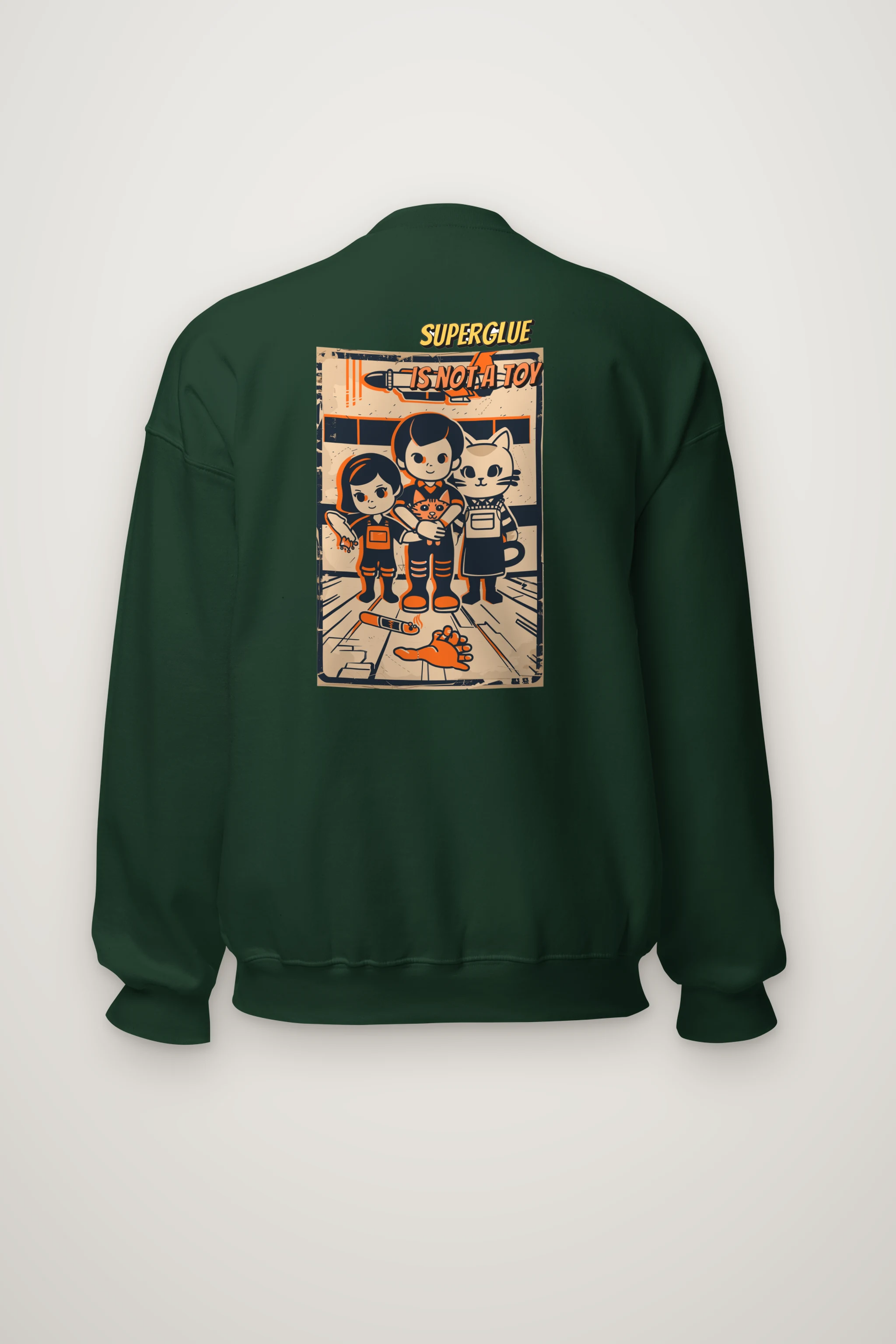 "Superglue Is Not A Toy" Heavy Blend Unisex Crewneck Sweatshirt