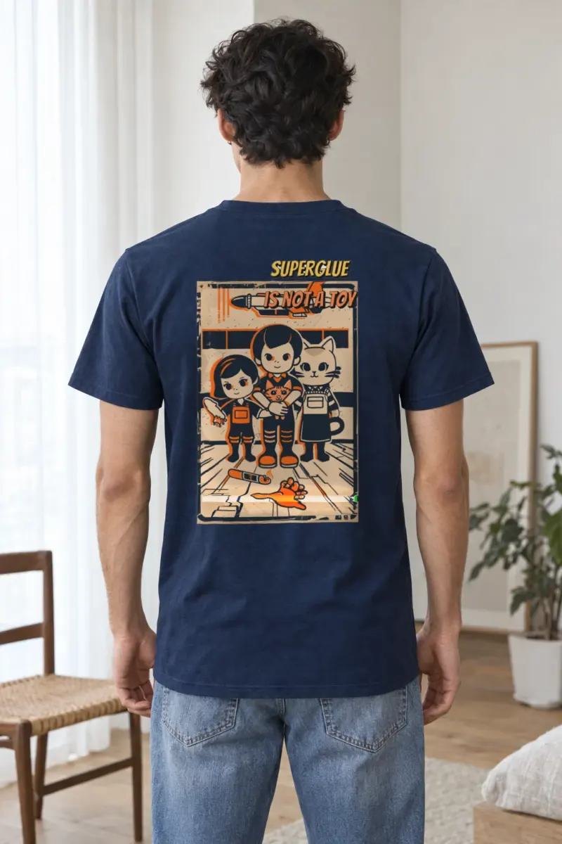 "Superglue Is Not a Toy" Heavyweight Unisex Crewneck T-shirt | Gildan 5000