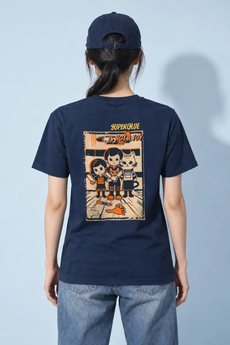 "Superglue Is Not a Toy" Heavyweight Unisex Crewneck T-shirt
