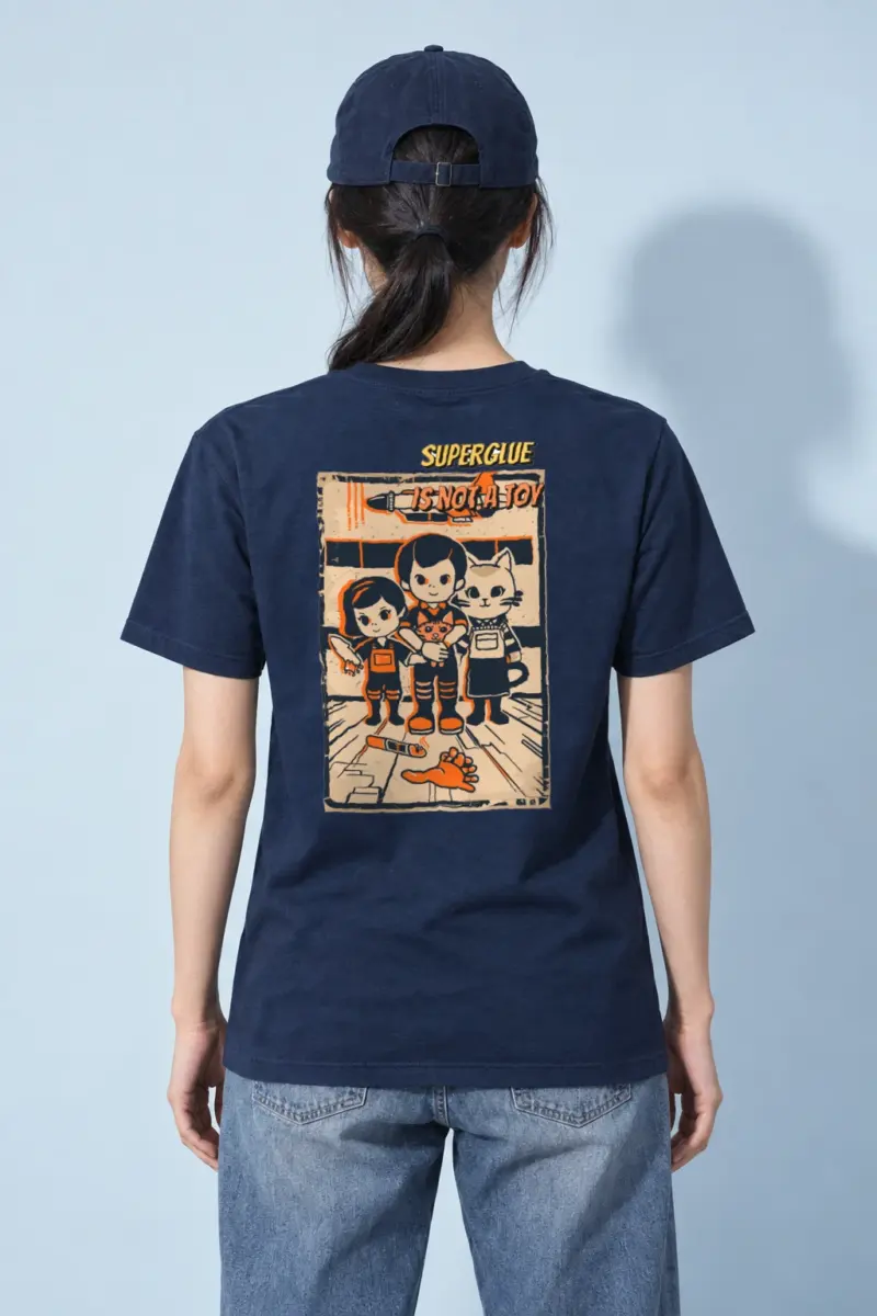 "Superglue Is Not a Toy" Heavyweight Unisex Crewneck T-shirt