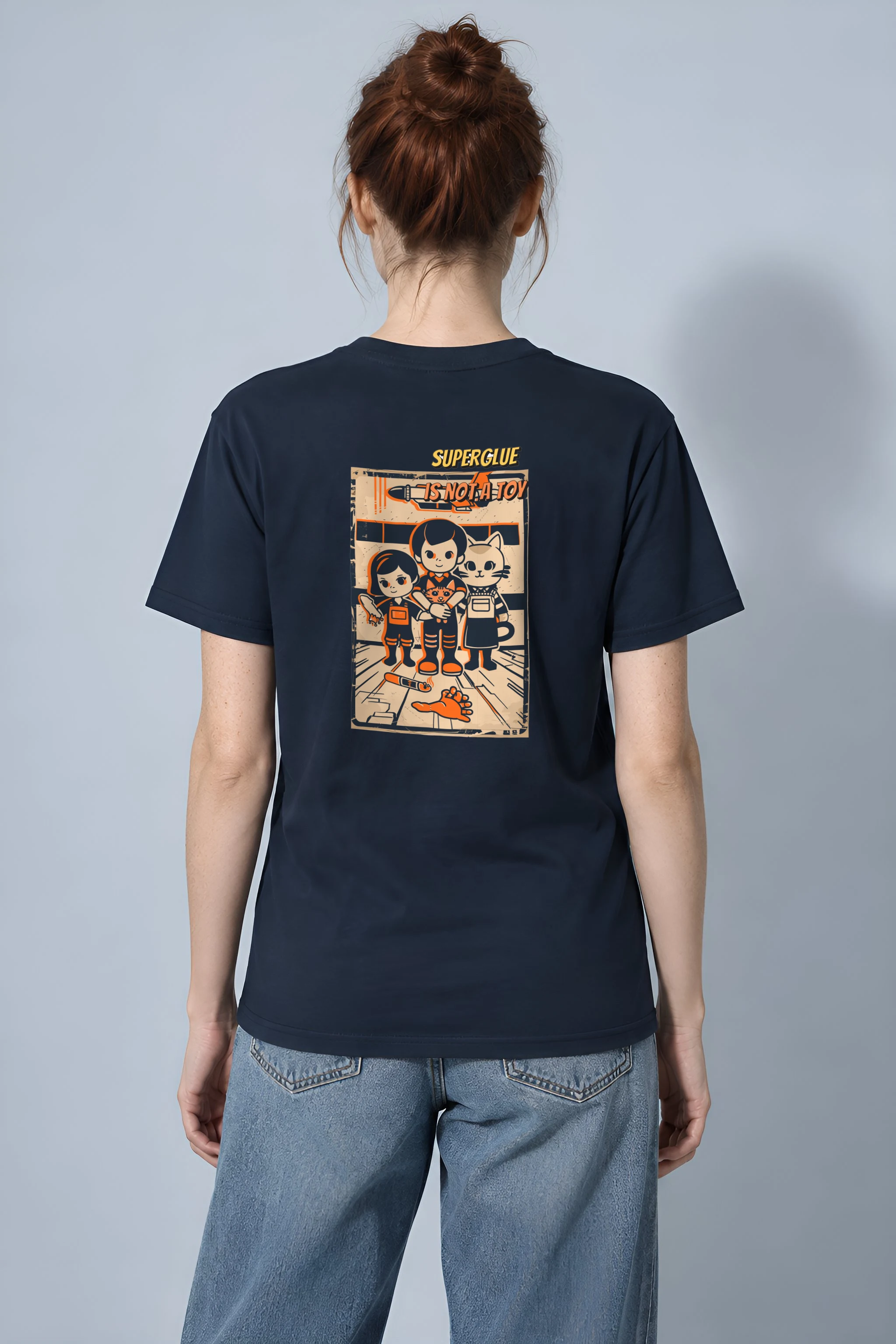 "Superglue Is Not a Toy" Heavyweight Unisex Crewneck T-shirt