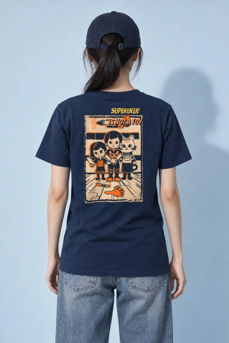 "Superglue Is Not a Toy" Heavyweight Unisex Crewneck T-shirt | Gildan 5000