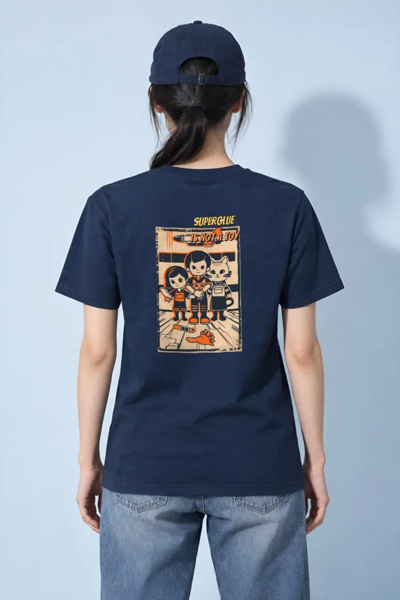 "Superglue Is Not a Toy" Heavyweight Unisex Crewneck T-shirt
