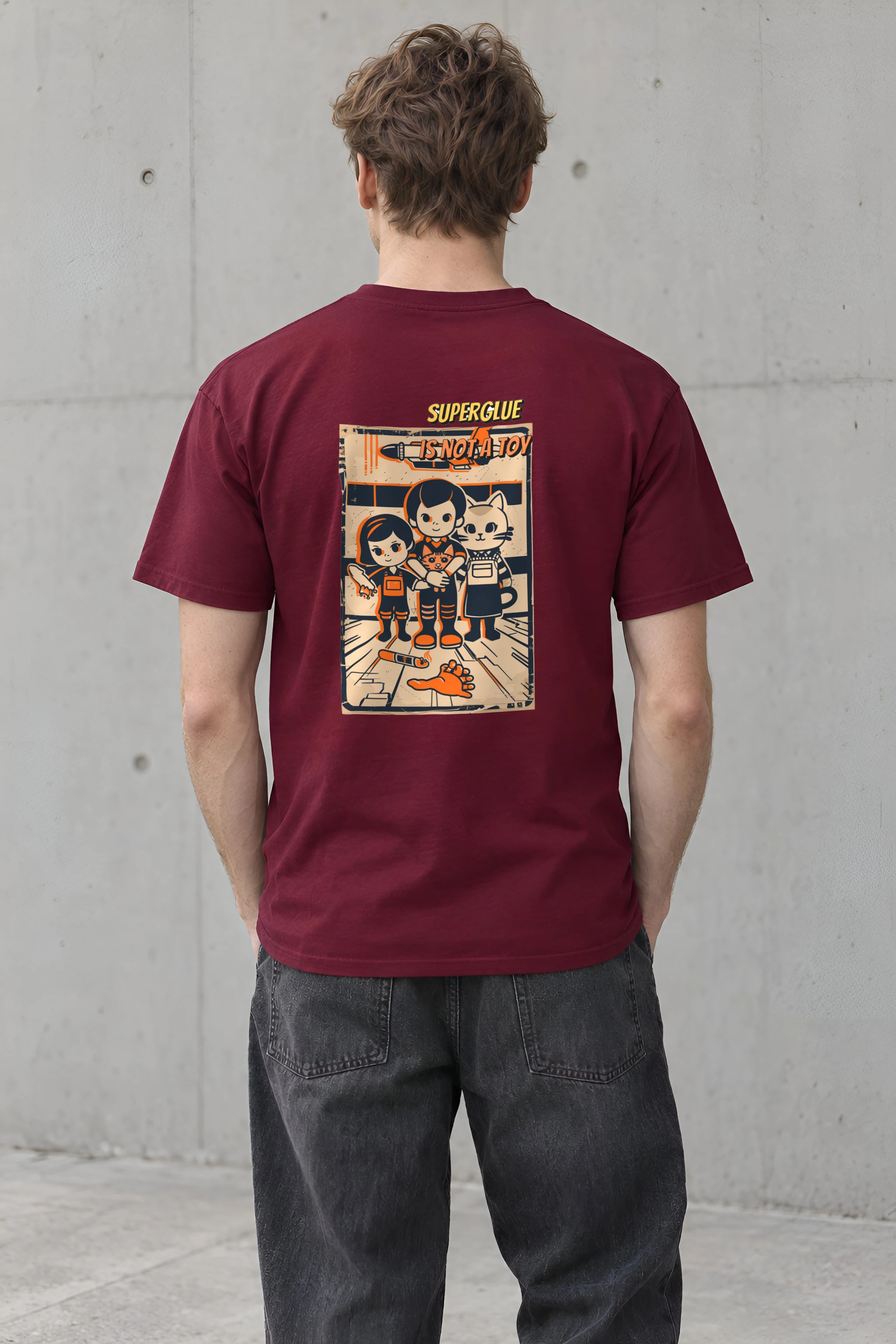 "Superglue Is Not a Toy" Heavyweight Unisex Crewneck T-shirt