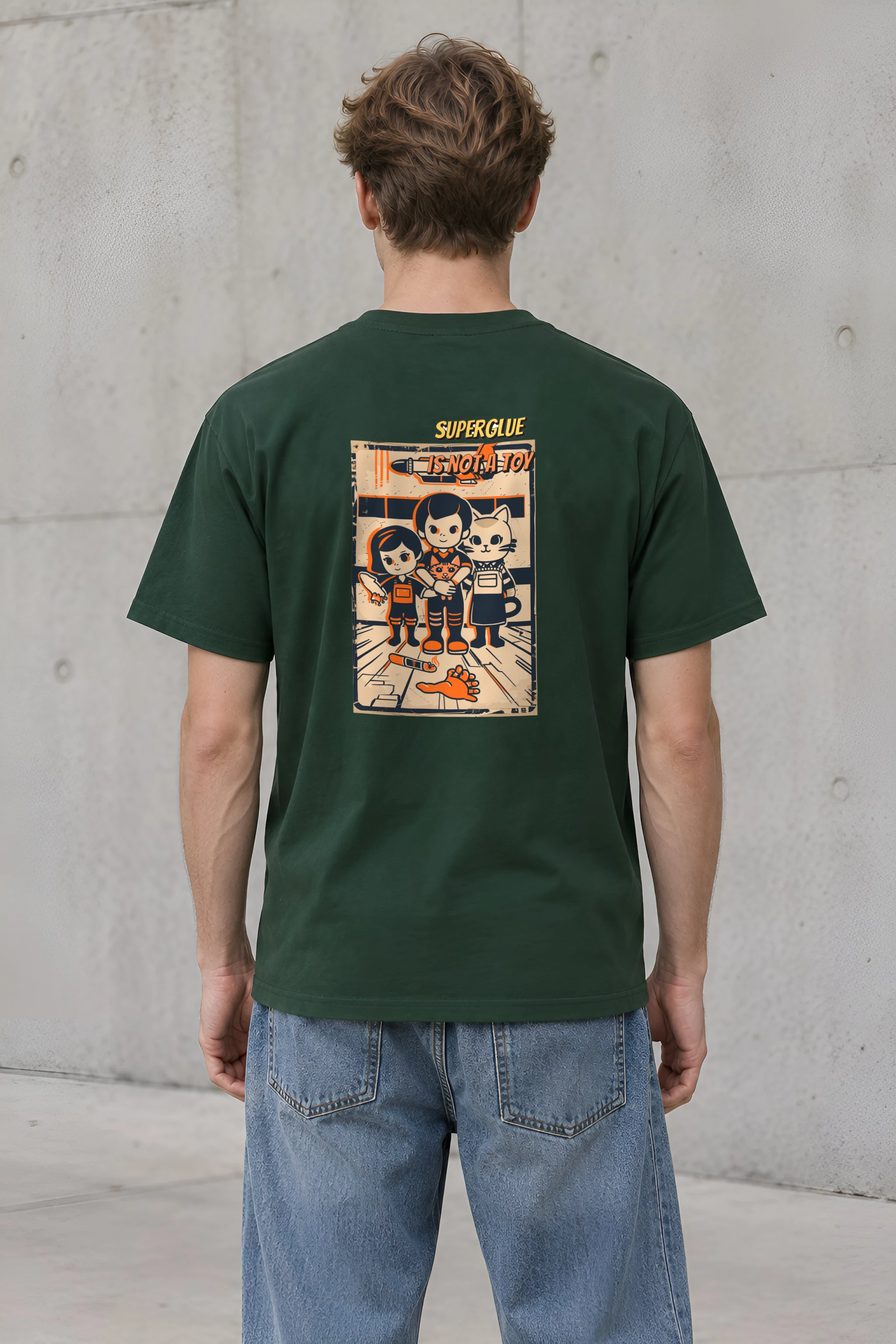 "Superglue Is Not a Toy" Heavyweight Unisex Crewneck T-shirt