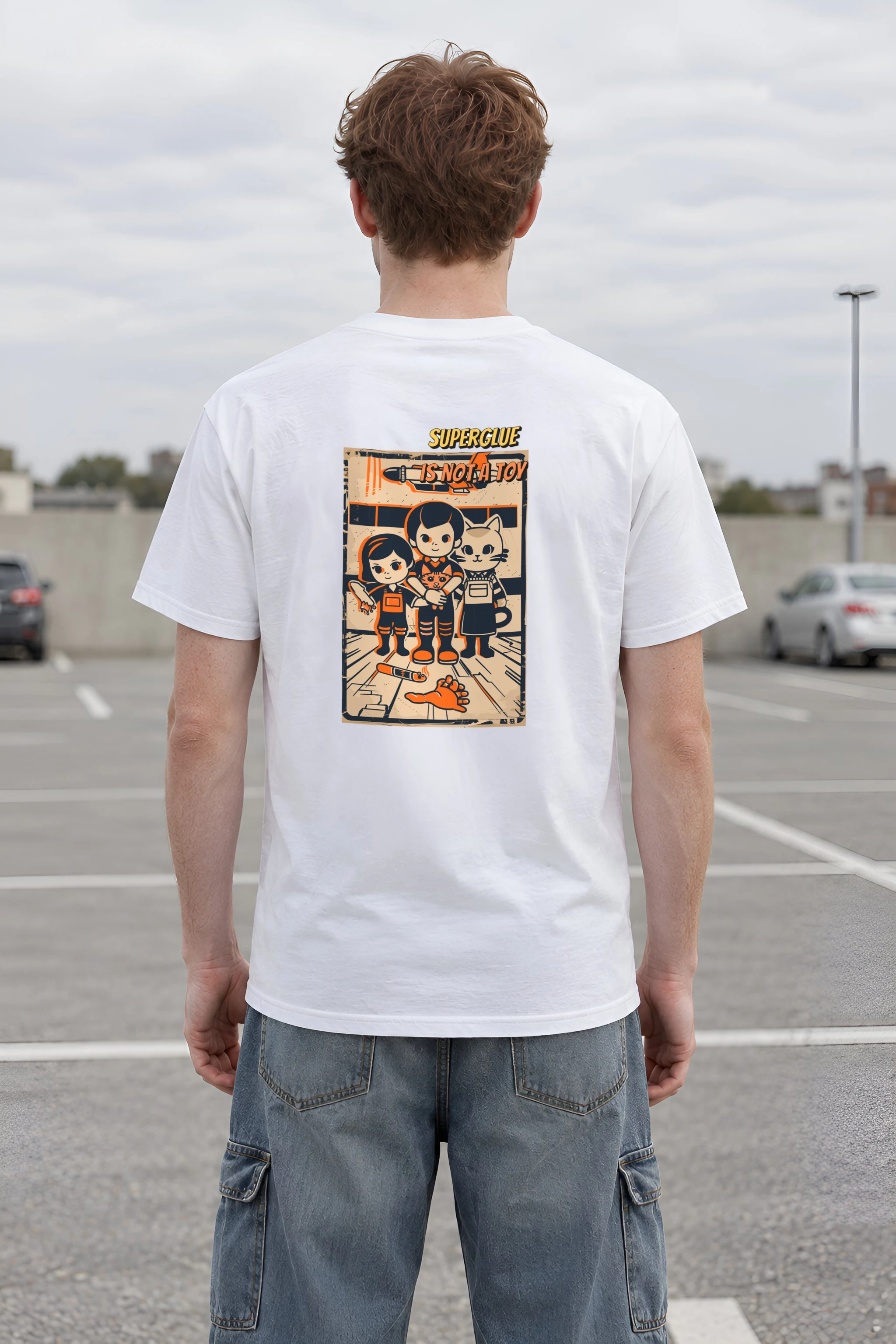 "Superglue Is Not a Toy" Heavyweight Unisex Crewneck T-shirt