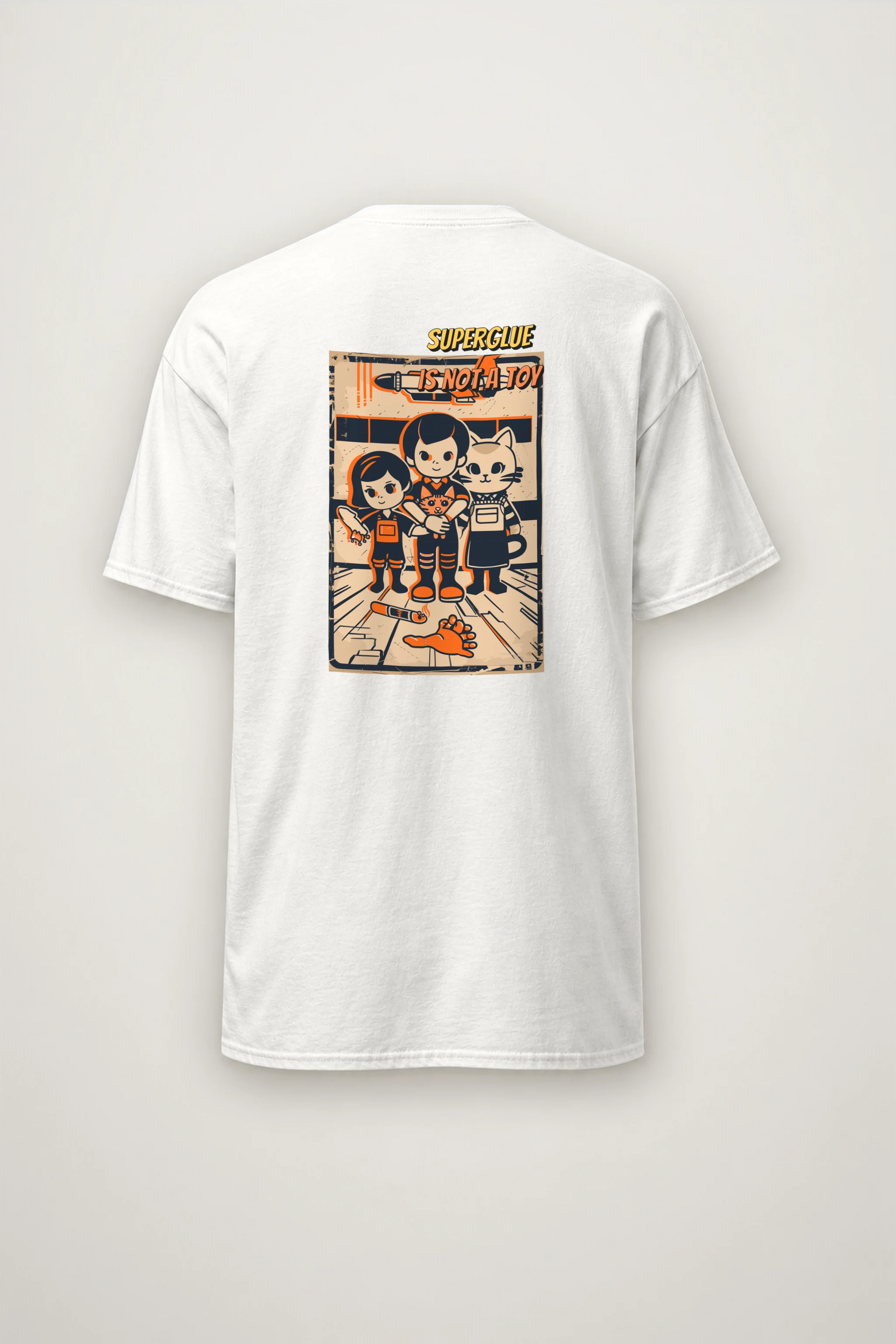 "Superglue Is Not a Toy" Heavyweight Unisex Crewneck T-shirt