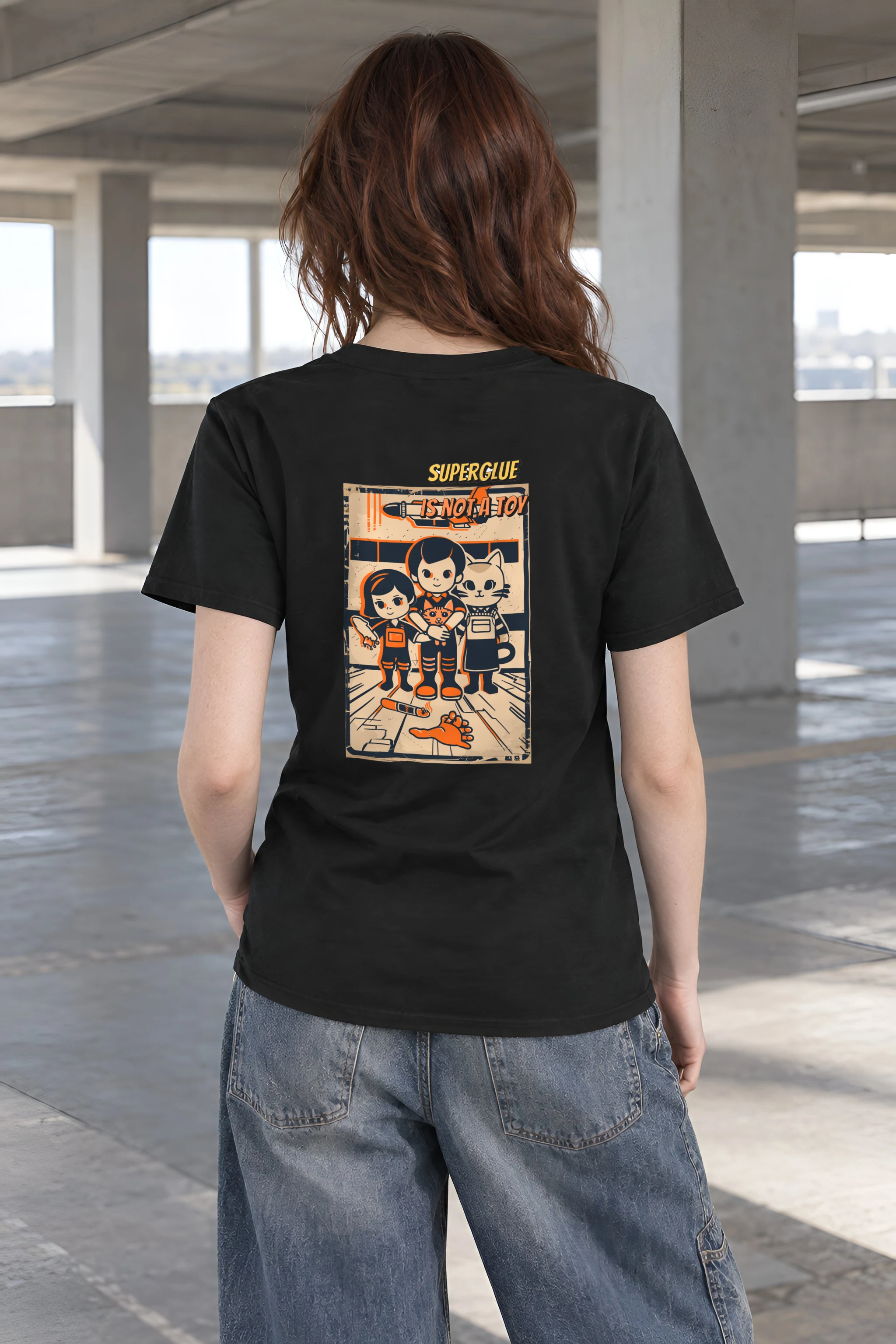 "Superglue Is Not a Toy" Heavyweight Unisex Crewneck T-shirt