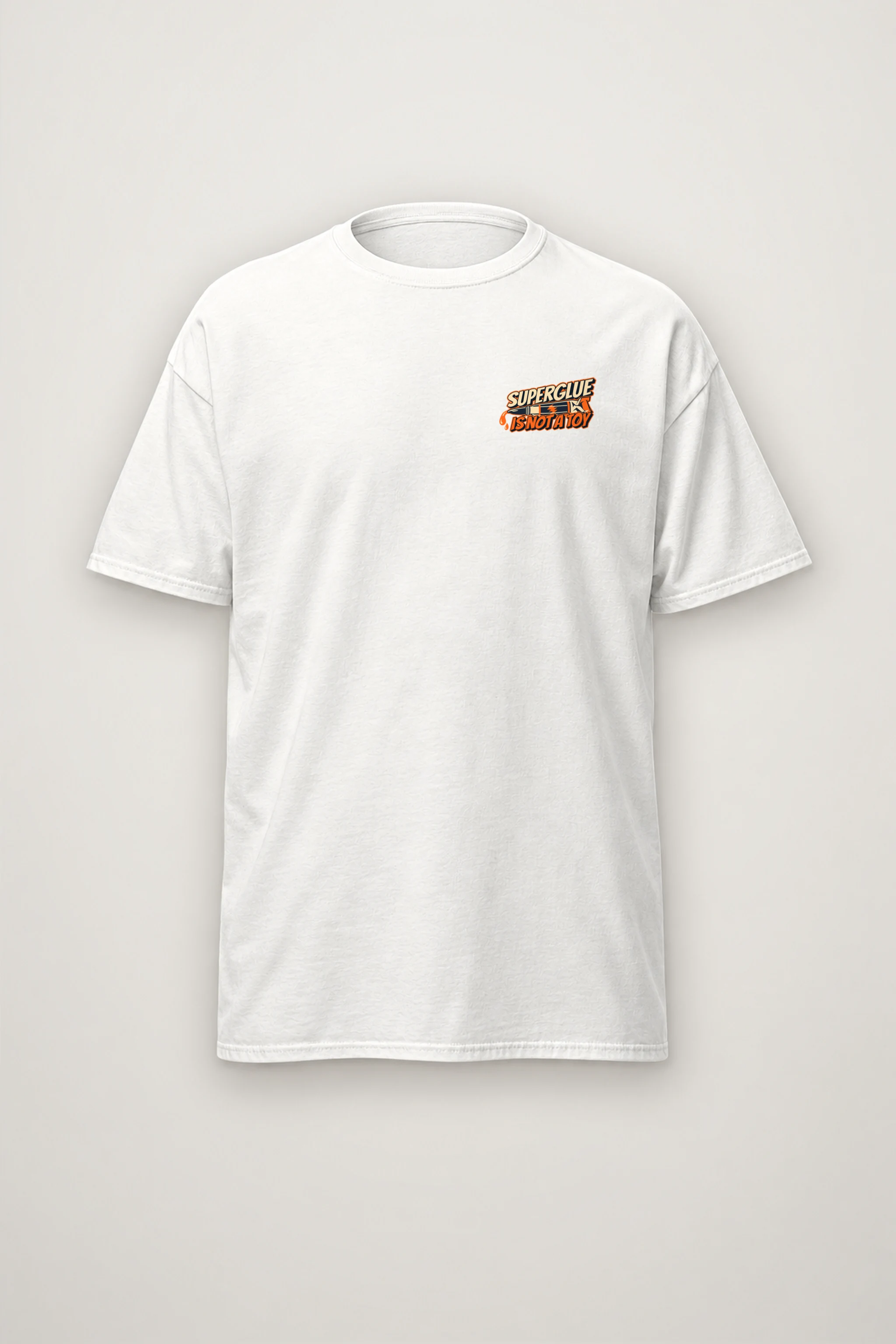 "Superglue Is Not a Toy" Heavyweight Unisex Crewneck T-shirt