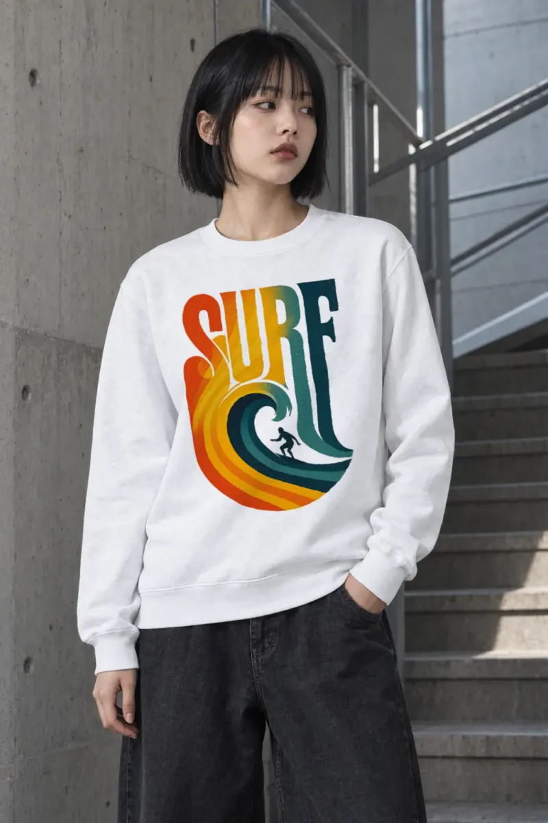 "Surf Break" Heavy Blend Unisex Crewneck Sweatshirt