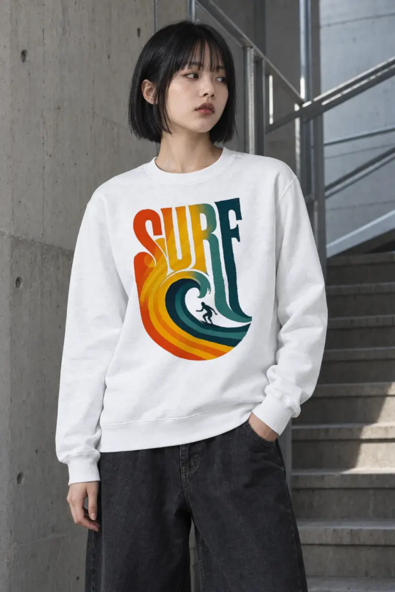 "Surf Break" Heavy Blend Unisex Crewneck Sweatshirt