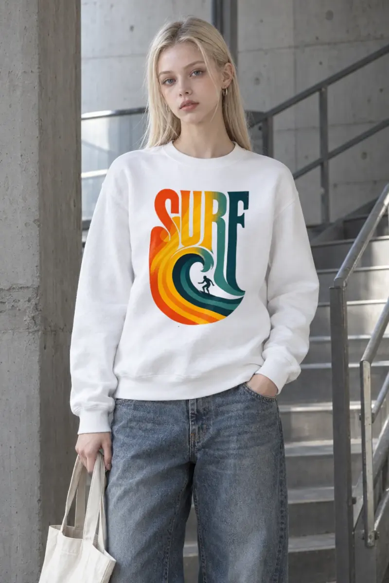 "Surf Break" Heavy Blend Unisex Crewneck Sweatshirt