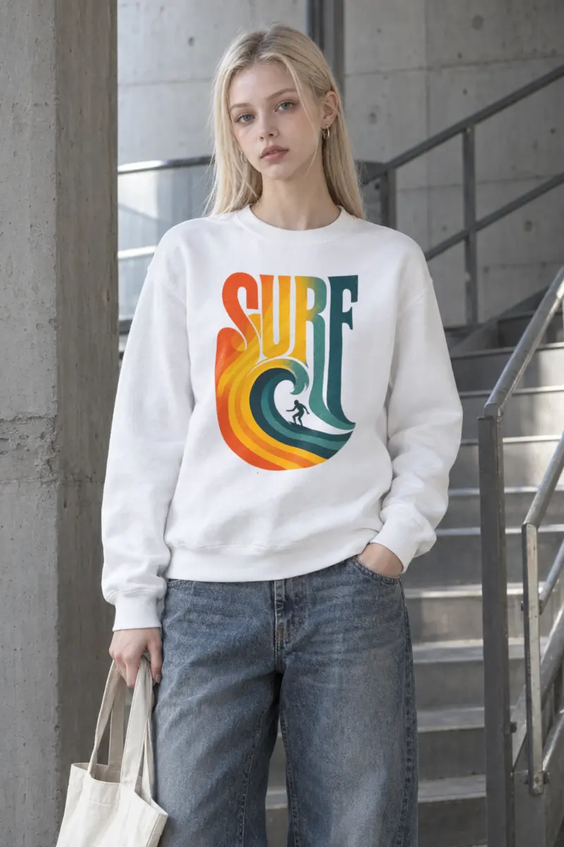 "Surf Break" Heavy Blend Unisex Crewneck Sweatshirt
