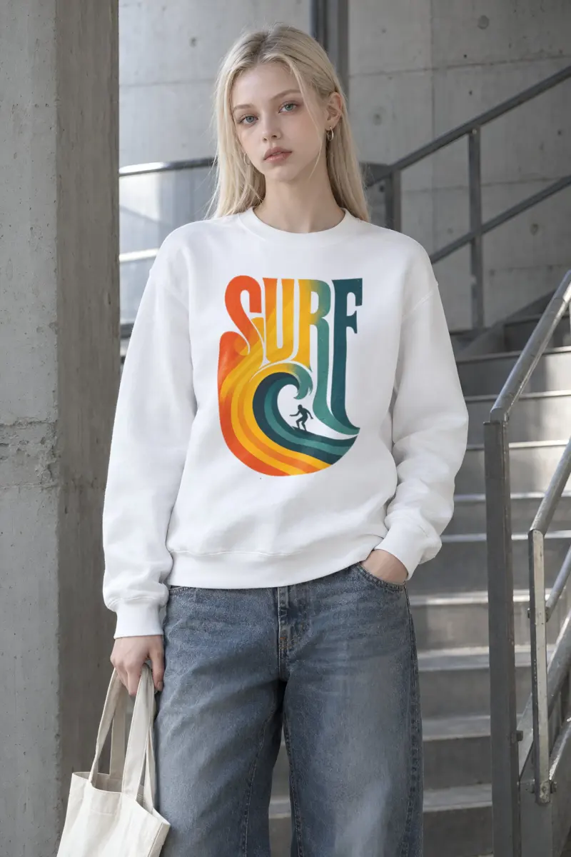 "Surf Break" Heavy Blend Unisex Crewneck Sweatshirt