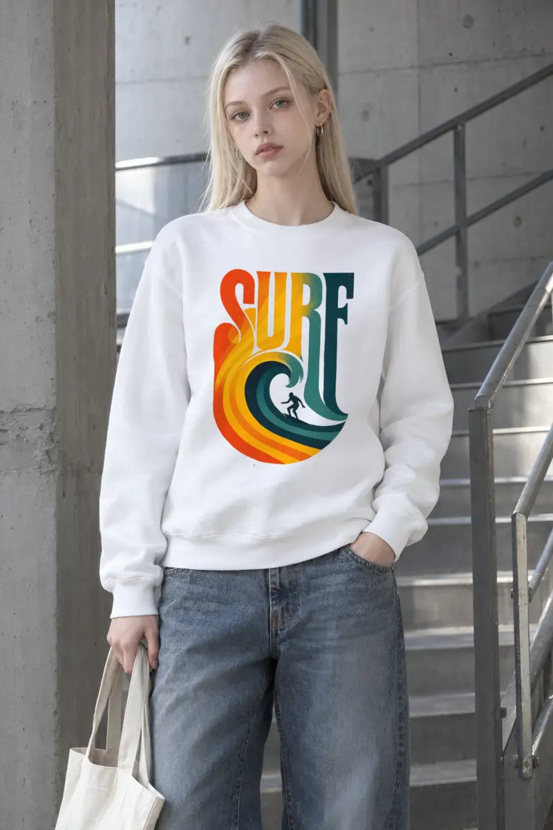 "Surf Break" Heavy Blend Unisex Crewneck Sweatshirt