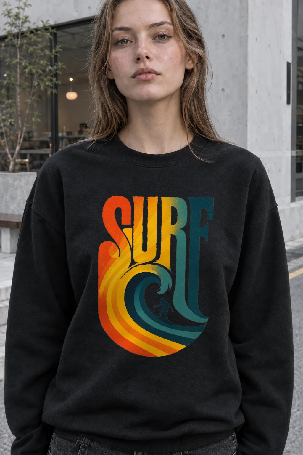 "Surf Break" Heavy Blend Unisex Crewneck Sweatshirt | Gildan 18000