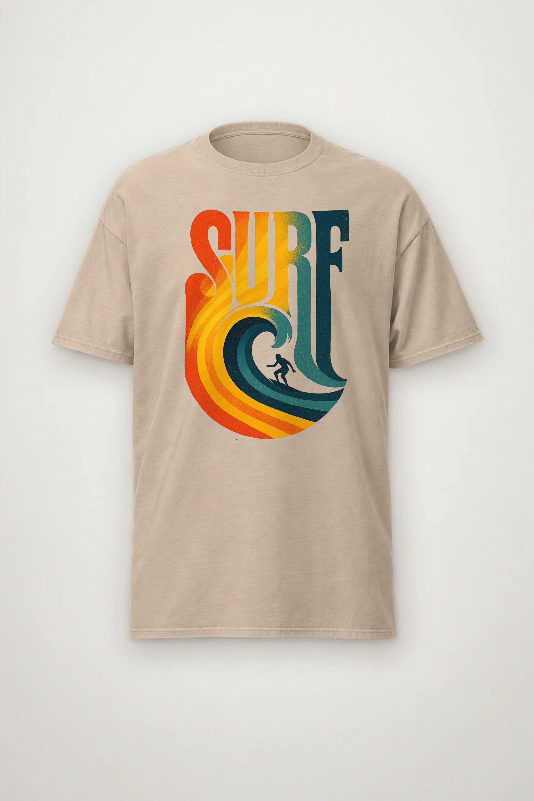 "Surf Break" Heavyweight Unisex Crewneck T-shirt