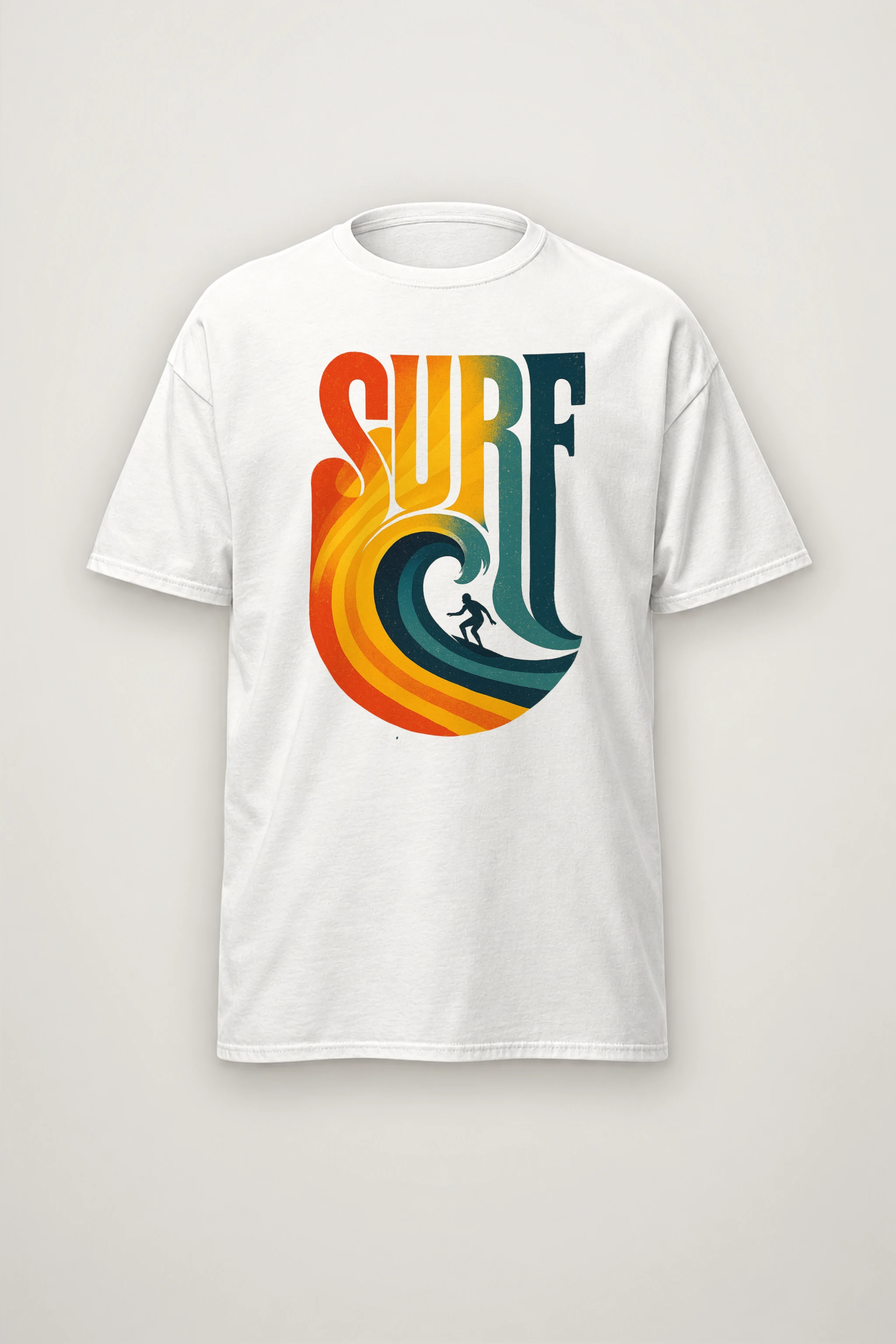 "Surf Break" Heavyweight Unisex Crewneck T-shirt