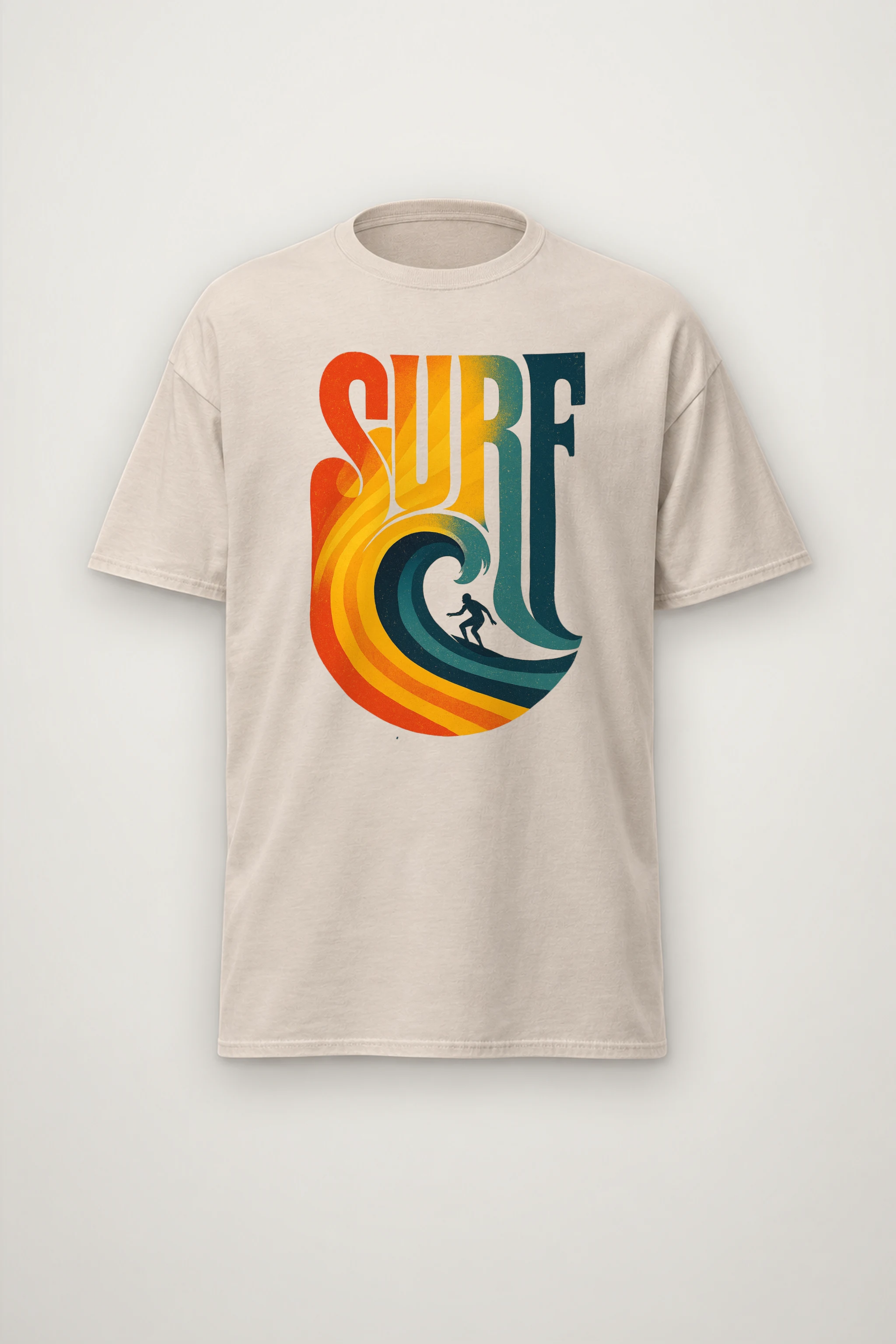 "Surf Break" Heavyweight Unisex Crewneck T-shirt
