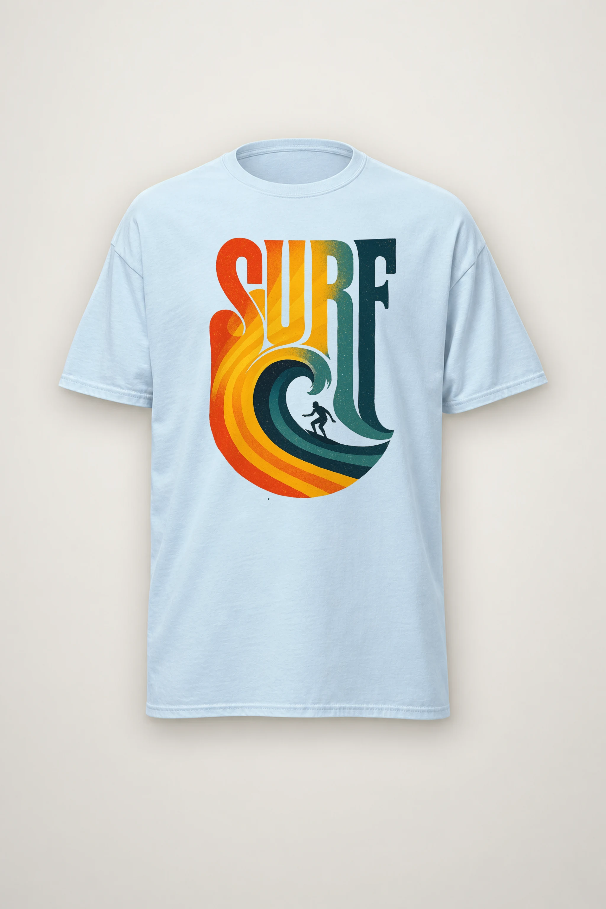"Surf Break" Heavyweight Unisex Crewneck T-shirt