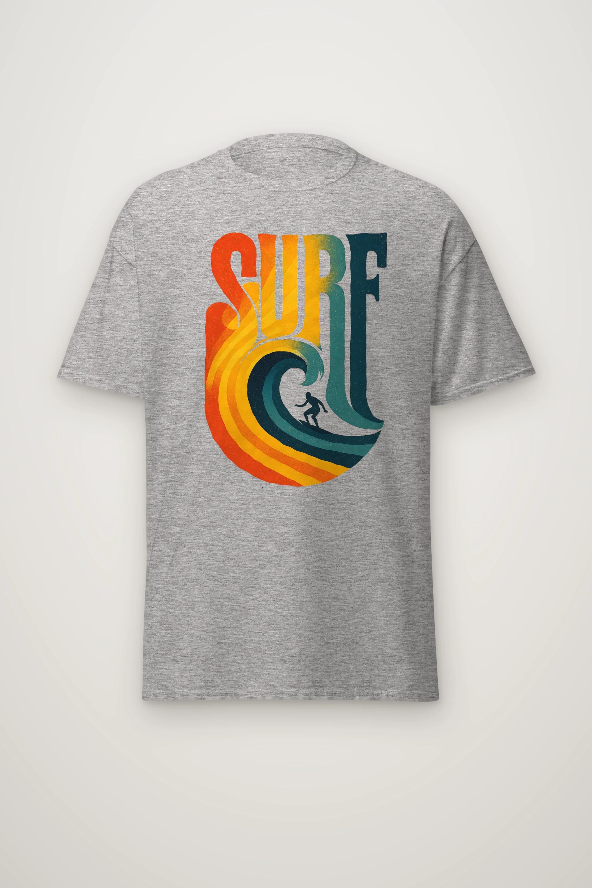 "Surf Break" Heavyweight Unisex Crewneck T-shirt