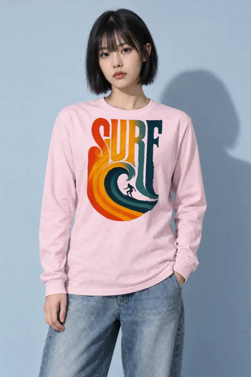 "Surf Break Poster" Unisex Longsleeve T-shirt