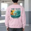 "Surf The Waves" Heavy Blend Unisex Crewneck Sweatshirt