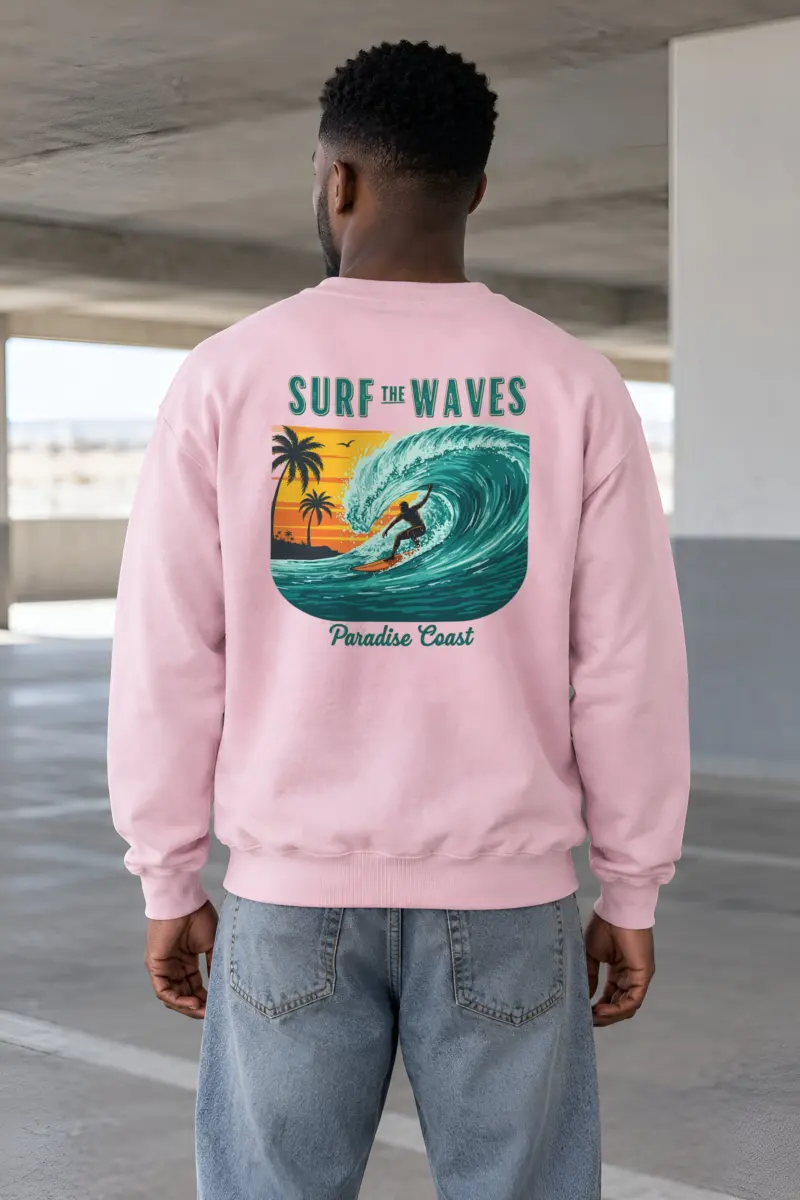 "Surf The Waves" Heavy Blend Unisex Crewneck Sweatshirt
