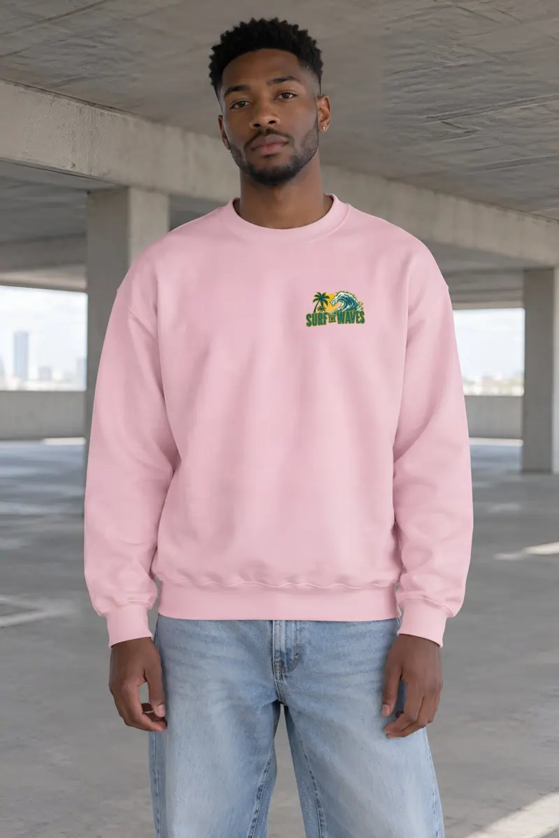 "Surf The Waves" Heavy Blend Unisex Crewneck Sweatshirt