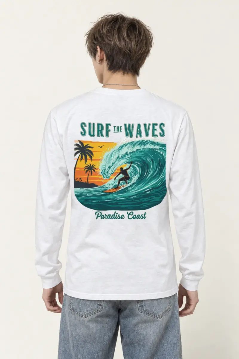"Surf The Waves" Unisex Longsleeve T-shirt