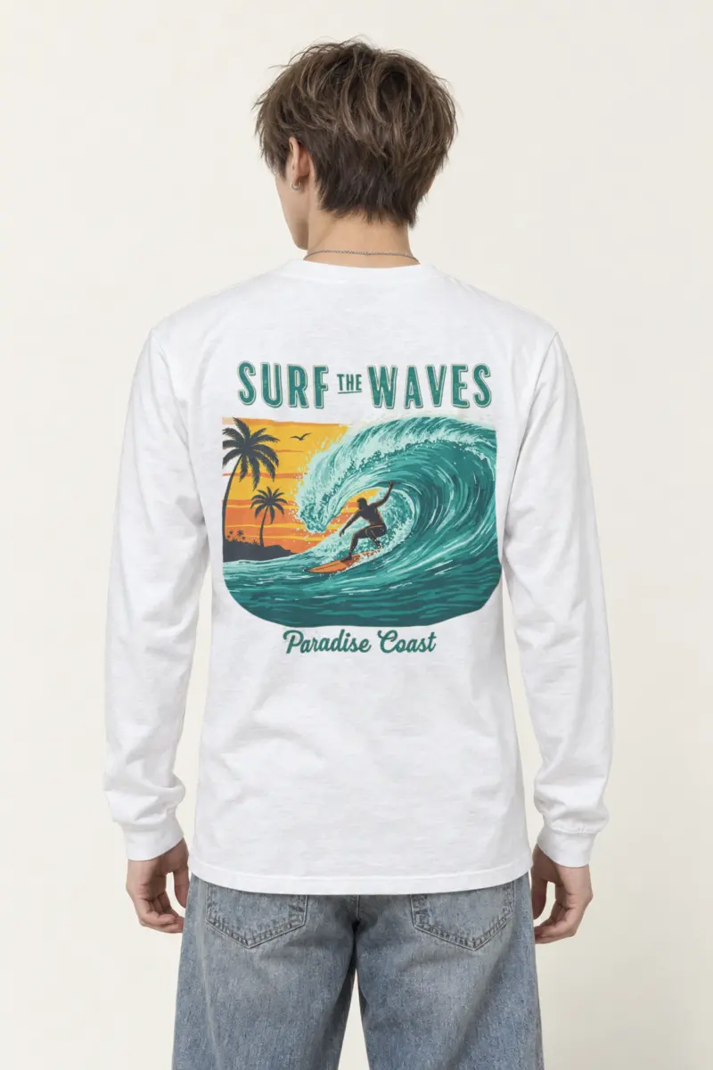 "Surf The Waves" Unisex Longsleeve T-shirt