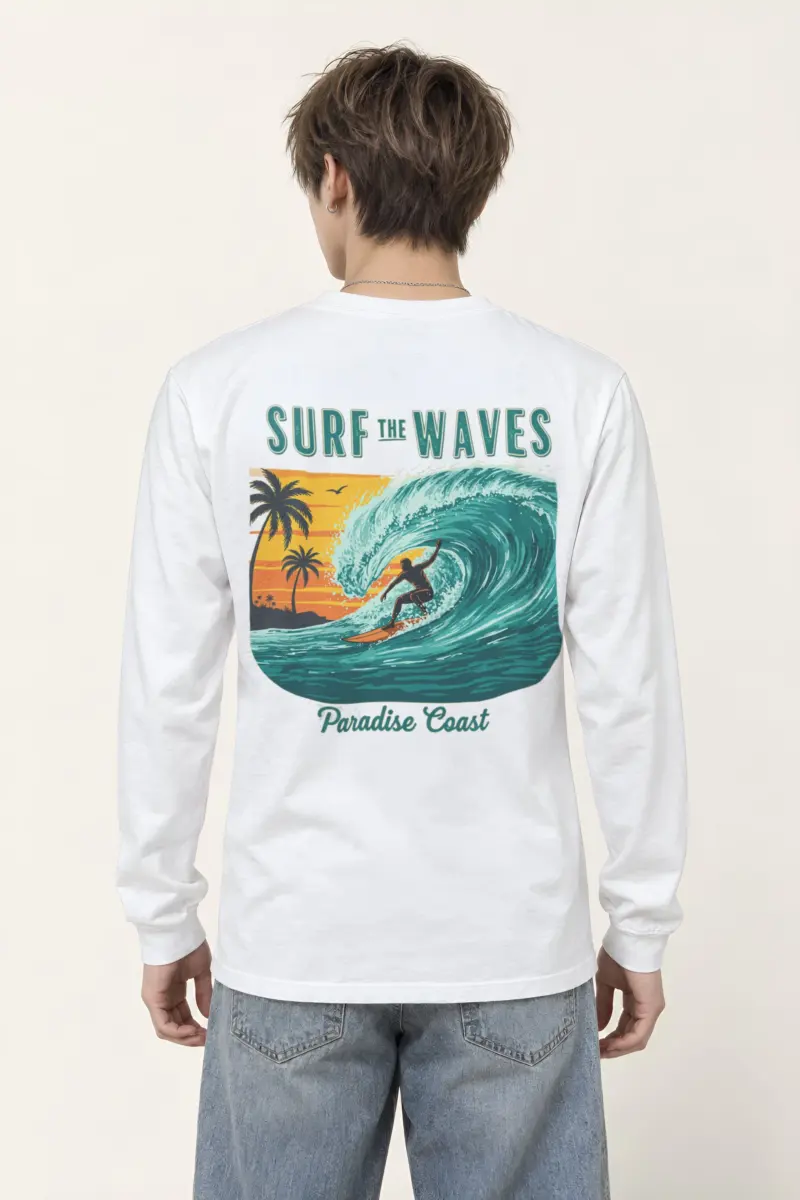 "Surf The Waves" Unisex Longsleeve T-shirt