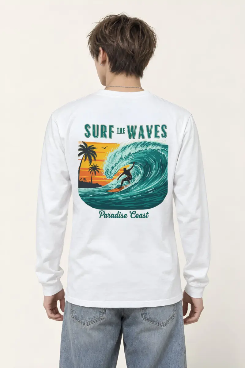 "Surf The Waves" Unisex Longsleeve T-shirt