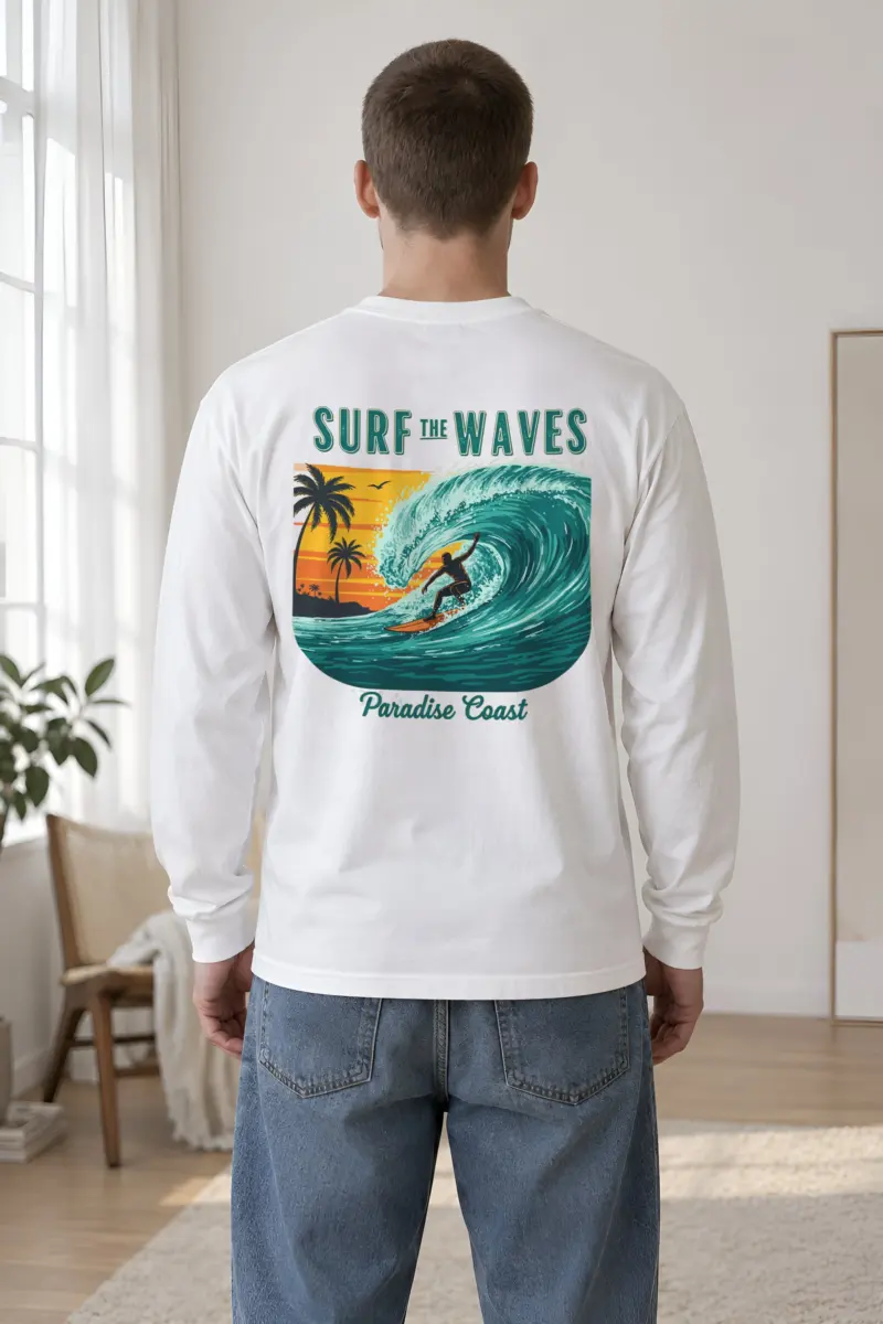 "Surf The Waves" Unisex Longsleeve T-shirt