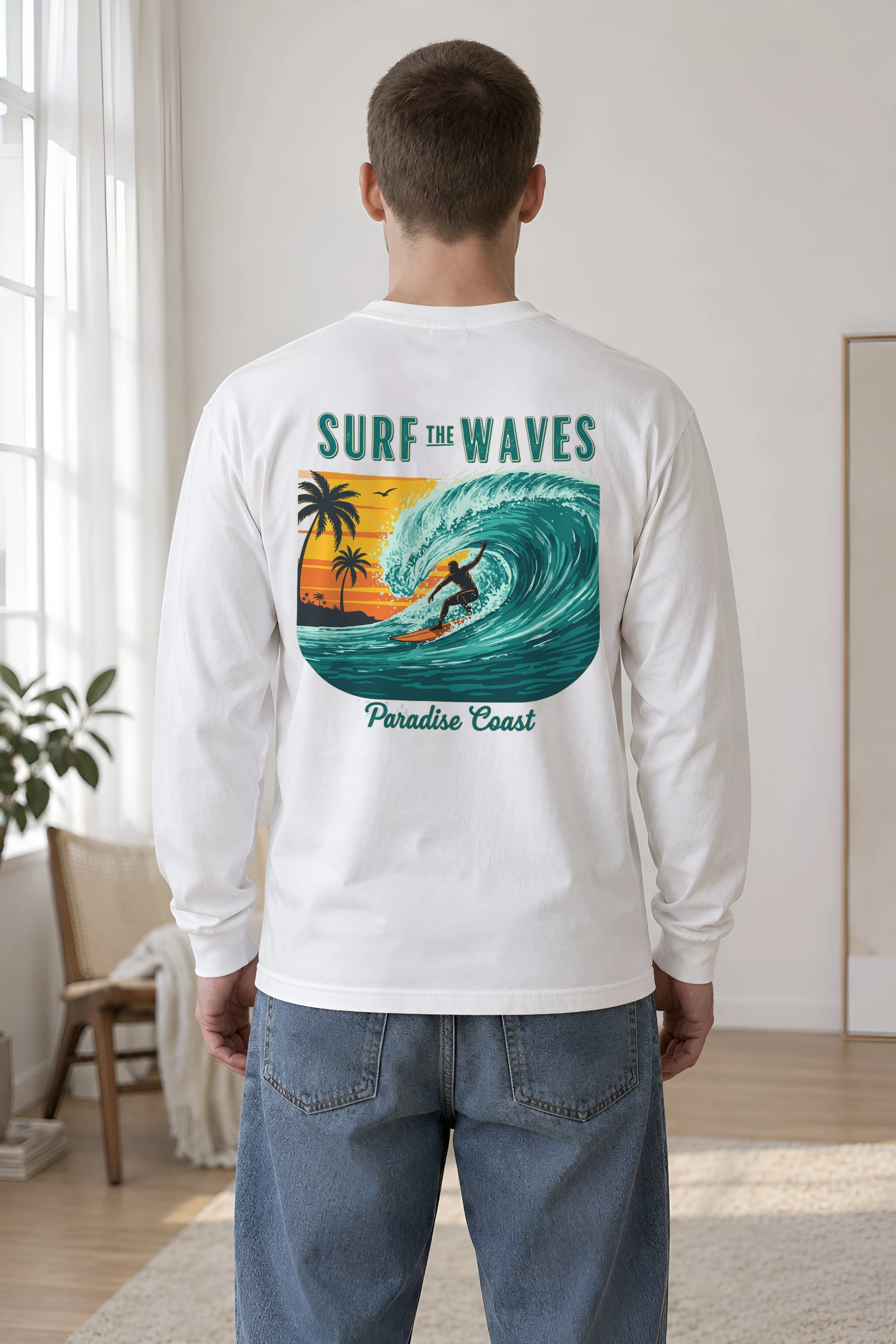 "Surf The Waves" Unisex Longsleeve T-shirt