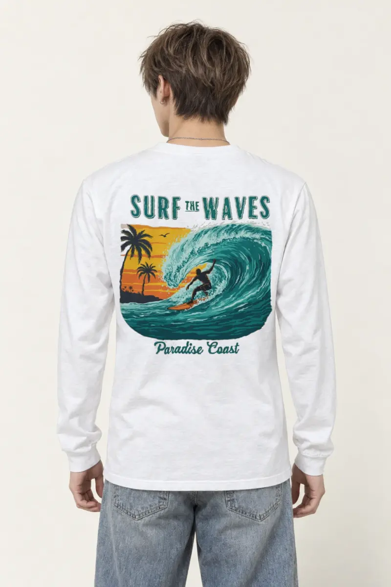 "Surf The Waves" Unisex Longsleeve T-shirt