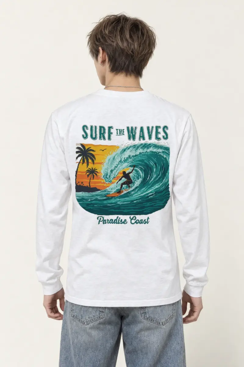 "Surf The Waves" Unisex Longsleeve T-shirt