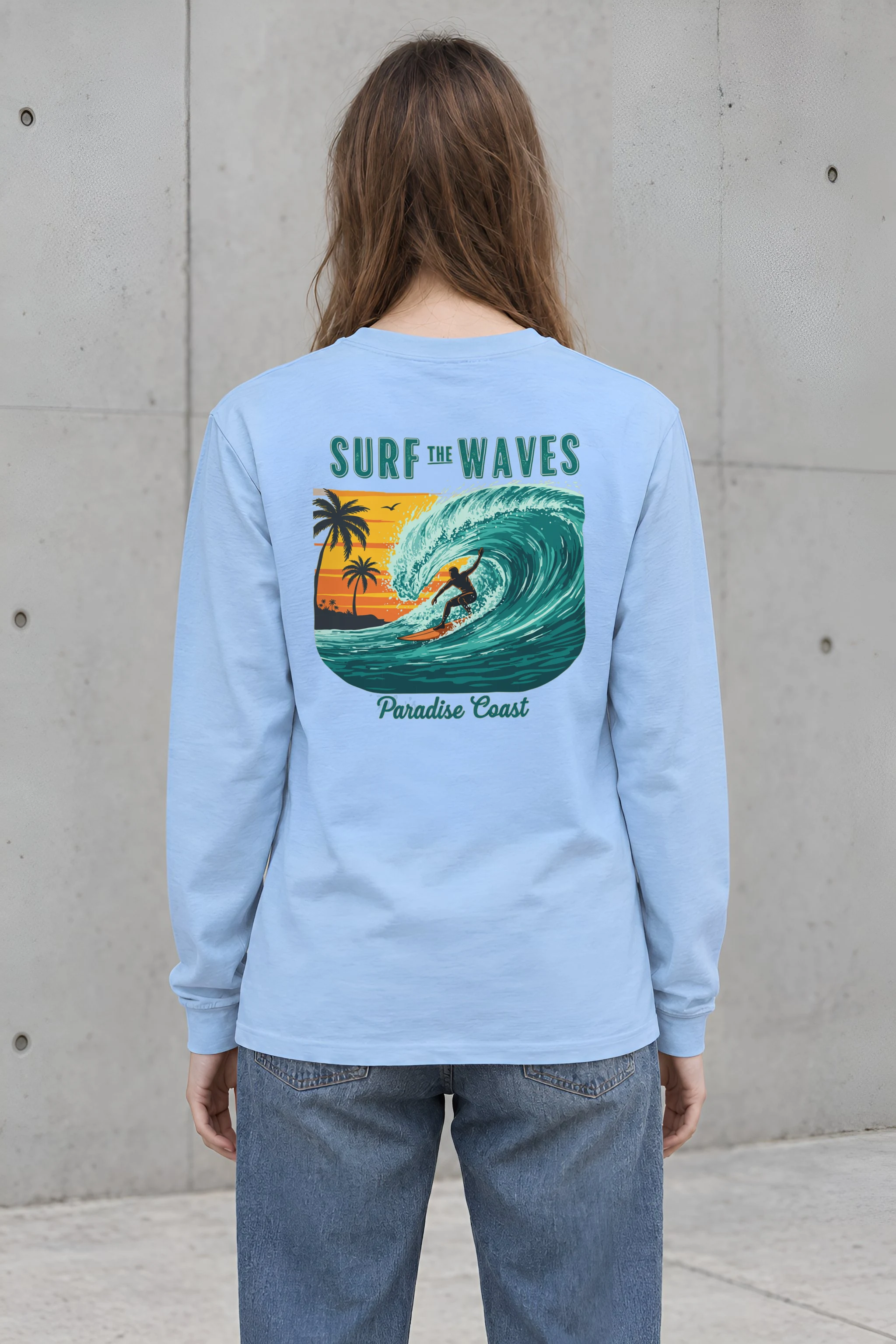 "Surf The Waves" Unisex Longsleeve T-shirt