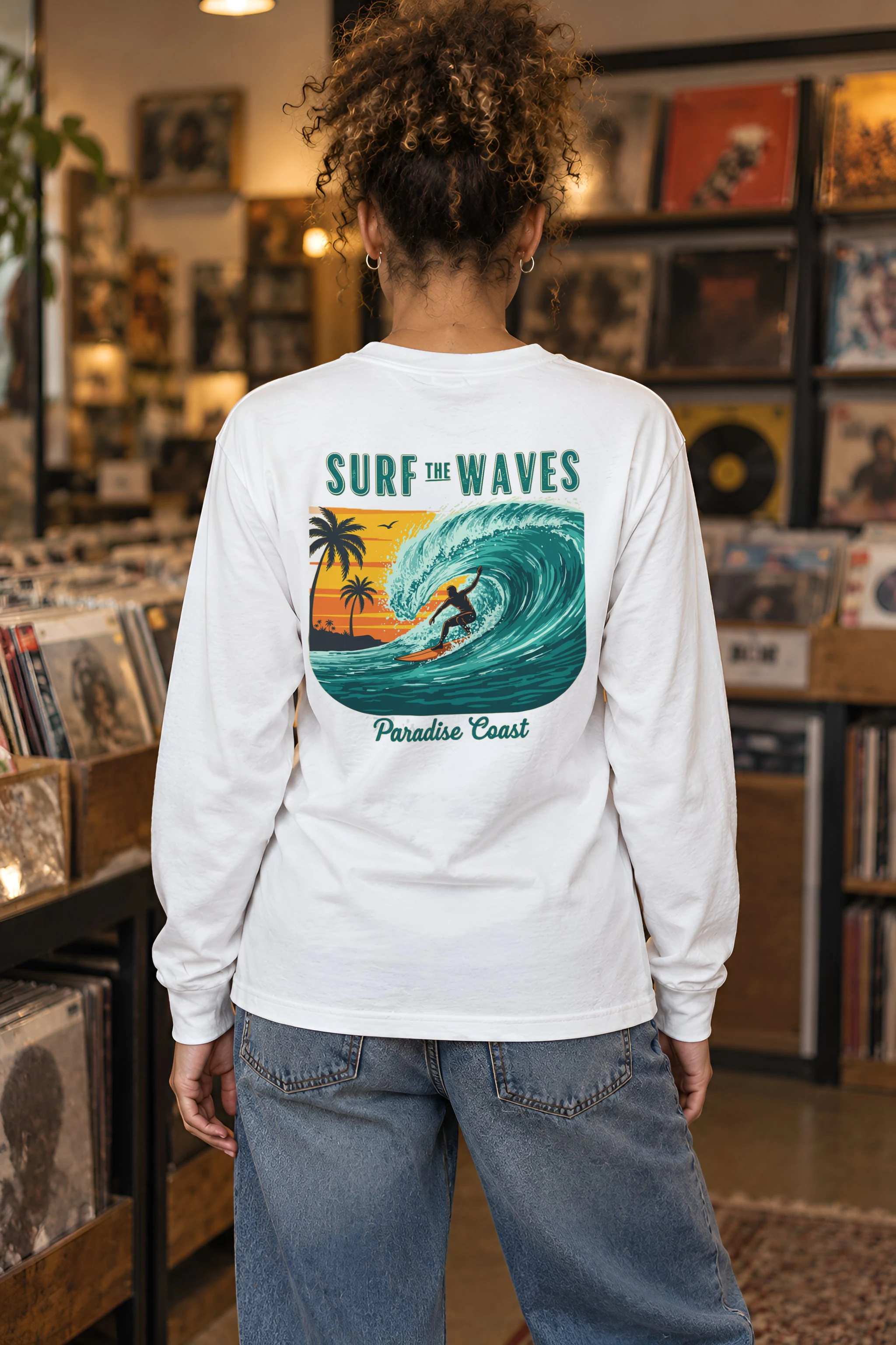 "Surf The Waves" Unisex Longsleeve T-shirt